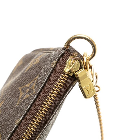 LOUIS VUITTON Brown Monogram Leather Pouch - Picture 9 of 13